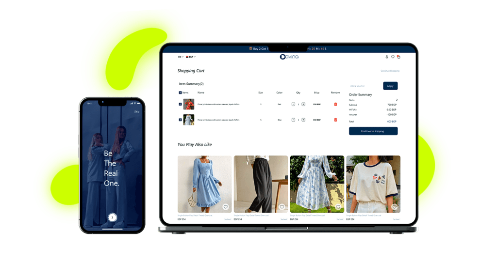 Davina - تصميم موقع