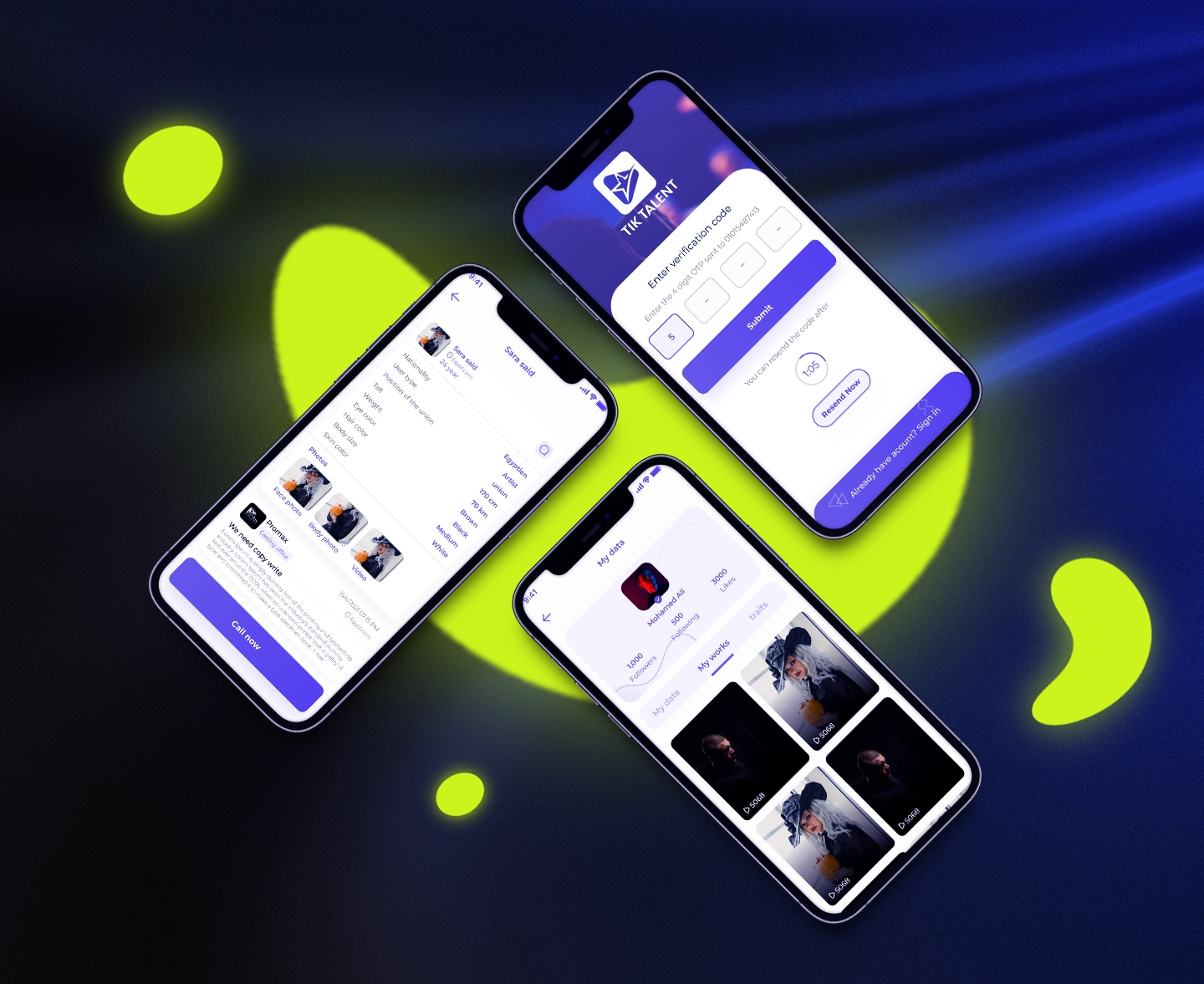 Tik Talent تصميم تطبيق جوال 2 alalmiya